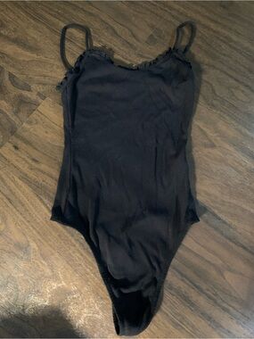 Wilfred Black Ruffle-Trim bodysuit